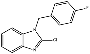 1-(4-氟苄基)-2-氯苯并咪唑 结构式