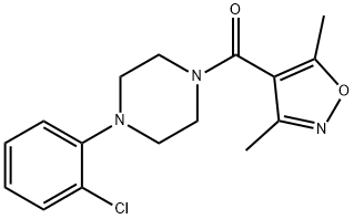 Methanone, [4-(2-chlorophenyl)-1-piperazinyl](3,5-dimethyl-4-isoxazolyl)- 结构式