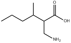 Hexanoic  acid,  2-(aminomethyl)-3-methyl- 结构式