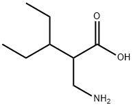 Pentanoic  acid,  2-(aminomethyl)-3-ethyl- 结构式