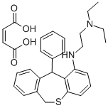 11-(2-Diethylaminoethylamino)-11-phenyl-6,11-dihydrodibenzo(b,e)thiepi n maleate 结构式