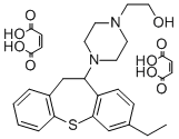 3-Ethyl-11-(4-(2-hydroxyethyl)piperazino)-10,11-dihydrodibenzo(b,f)thi epin bis(maleate) 结构式