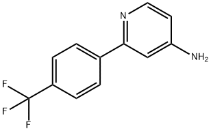 2-{4-(trifluoromethyl)phenyl}-4-pyridinamine 结构式
