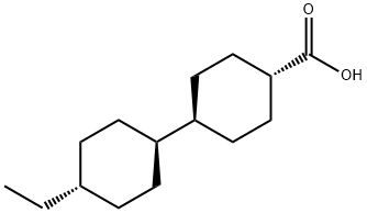 反式-4-乙基-(1,1-联二环己烷)-4-甲酸 结构式