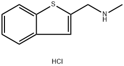 1-(1-苯并噻吩-2-基)-N-甲基-甲胺盐酸盐 结构式