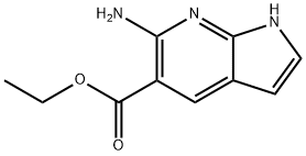 1H-Pyrrolo[2,3-b]pyridine-5-carboxylic acid, 6-aMino-, ethyl ester 结构式