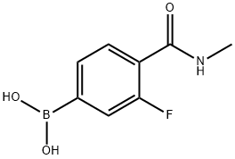 N-甲基-4-硼-2-氟苯甲酰胺 结构式