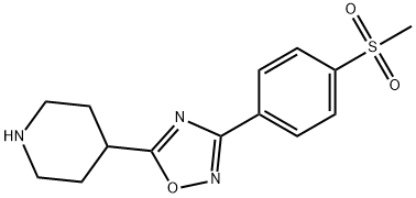 3-(4-甲砜基苯基)-5-(4-哌啶基)-1,2,4-噁二唑 结构式