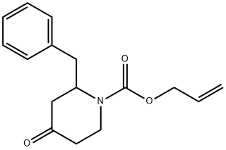 1-ALLOC-2-BENZYL-PIPERIDIN-4-ONE 结构式