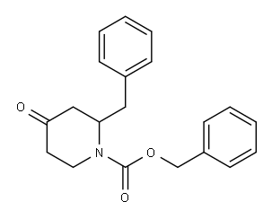 2-苄基-4-氧代哌啶-1-甲酸苄酯 结构式