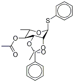 Phenyl 3,4-Di-O-acetyl-α-O-benzyl-1-thio-α-L-rhamnopyranoside 结构式
