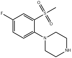 1-[4-氟-2-(甲砜)苯基]哌嗪 结构式