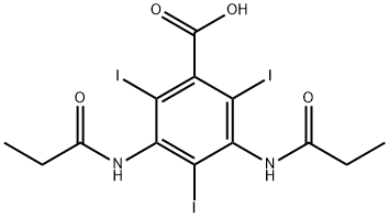 3,5-二(丙酰基氨基)-2,4,6-三碘苯甲酸 结构式