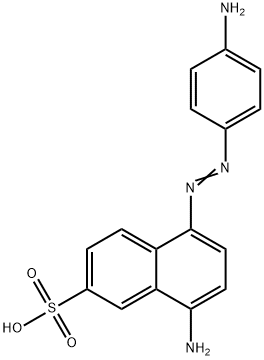 8-amino-5-[(p-aminophenyl)azo]naphthalene-2-sulphonic acid 结构式
