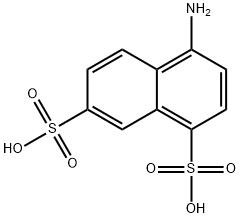 4-氨基萘-1,7-二磺酸 结构式