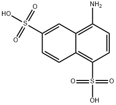 4-氨基萘-1,6-二磺酸 结构式