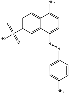 5-amino-8-[(p-aminophenyl)azo]naphthalene-2-sulphonic acid 结构式