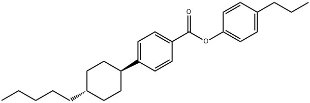 反-4-(4-正戊基环己基)苯甲酸-4-正丙基苯酯 结构式