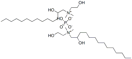 bis[(2-hydroxyethyl)(2-hydroxytetradecyl)dimethylammonium] hydrogen phosphate 结构式