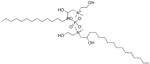 N,N-二甲基-N-(2-羟基乙基)2-羟基十六烷基季铵磷酸盐 结构式