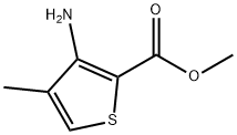 3-氨基-4-甲基噻吩-2-甲酸甲酯 结构式