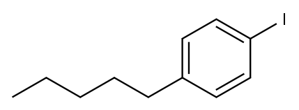 1-碘-4-正戊烷基苯 结构式