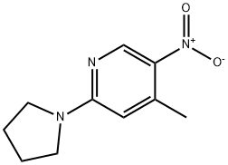 4-METHYL-5-NITRO-2-(1-PYRROLIDINYL)PYRIDINE 结构式