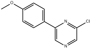 2-氯-6-(4-甲氧苯基)吡嗪 结构式