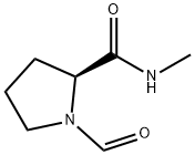 2-Pyrrolidinecarboxamide,  1-formyl-N-methyl-,  (2S)- 结构式