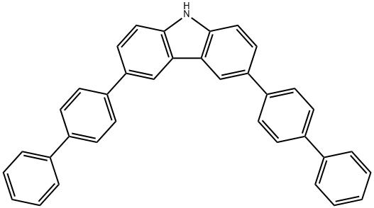 9H-Carbazole, 3,6-bis([1,1'-biphenyl]-4-yl)- 结构式