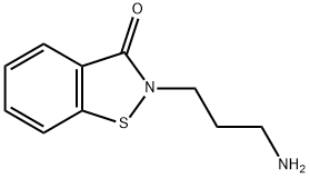 2-(3-aminopropyl)-1,2-benzisothiazol-3(2H)-one 结构式