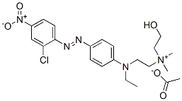 [2-[[4-[(2-chloro-4-nitrophenyl)azo]phenyl]ethylamino]ethyl](2-hydroxyethyl)dimethylammonium acetate 结构式