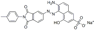 sodium 6-amino-5-[[2,3-dihydro-1,3-dioxo-2-(p-tolyl)-1H-isoindol-5-yl]azo]-4-hydroxynaphthalene-2-sulphonate 结构式