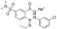 sodium 2-[3-(3-chlorophenyl)-1-ethyltriazen-2-yl]-5-[(dimethylamino)sulphonyl]benzoate 结构式