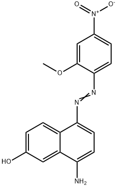 8-amino-5-[(2-methoxy-4-nitrophenyl)azo]-2-naphthol 结构式