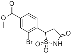 METHYL 3-BROMO-4-(1,1-DIOXIDO-3-OXOISOTHIAZOLIDIN-5-YL)BENZOATE 结构式