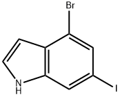 4-溴-6-碘-1H-吲哚 结构式