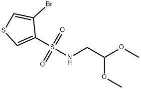 4-BROMO-THIOPHENE-3-SULFONIC ACID (2,2-DIMETHOXY-ETHYL)-AMIDE 结构式