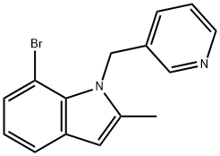 7-溴-2-甲基-1-吡啶-3-基甲基-1H-吲哚 结构式