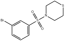 1-[(3-溴苯基)磺酰基]硫代吗啉 结构式