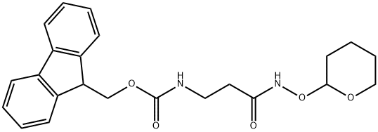 N-(2H-3,4,5,6-TETRAHYDROPYRAN-2-YLOXY)-3-[(FLUOREN-9-YLMETHOXY)CARBONYLAMINO]PROPANAMIDE 结构式