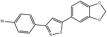 5-(BENZO[D][1,3]DIOXOL-5-YL)-3-(4-BROMOPHENYL)ISOTHIAZOLE 结构式