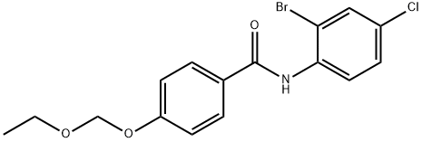 N-(2-BROMO-4-CHLOROPHENYL)-4-(ETHOXYMETHOXY)BENZAMIDE 结构式