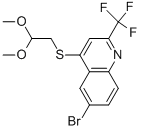6-BROMO-4-(2,2-DIMETHOXYETHYLTHIO)-2-(TRIFLUOROMETHYL)QUINOLINE 结构式