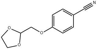 4-((1,3-二氧戊环-2-基)甲氧基)苯甲腈 结构式