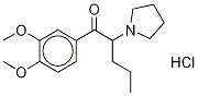 1-(3,4-DiMethoxyphenyl)-2-(1-pyrrolidinyl)-1-pentanone Hydrochloride 结构式