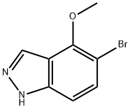 5-溴-4-甲氧基-1H-吲唑 结构式