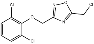 5-(CHLOROMETHYL)-3-[(2,6-DICHLOROPHENOXY)METHYL]-1,2,4-OXADIAZOLE 结构式