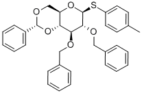 4-Methylphenyl2,3-bis-O-(phenylmethyl)-4,6-O-[(R)-phenylmethylene]-1-thio-β-D-Glucopyranoside 结构式