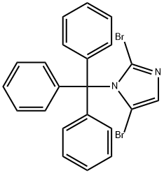 2,5-二溴-1-三苯甲基咪唑 结构式